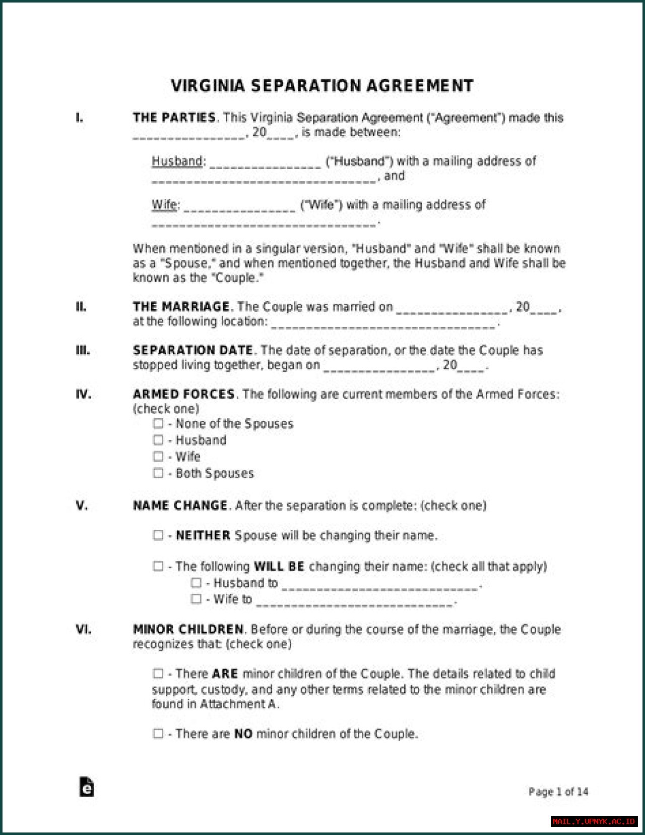 Virginia Separation Agreement: Tactics When Your Spouse Refuses To Sign